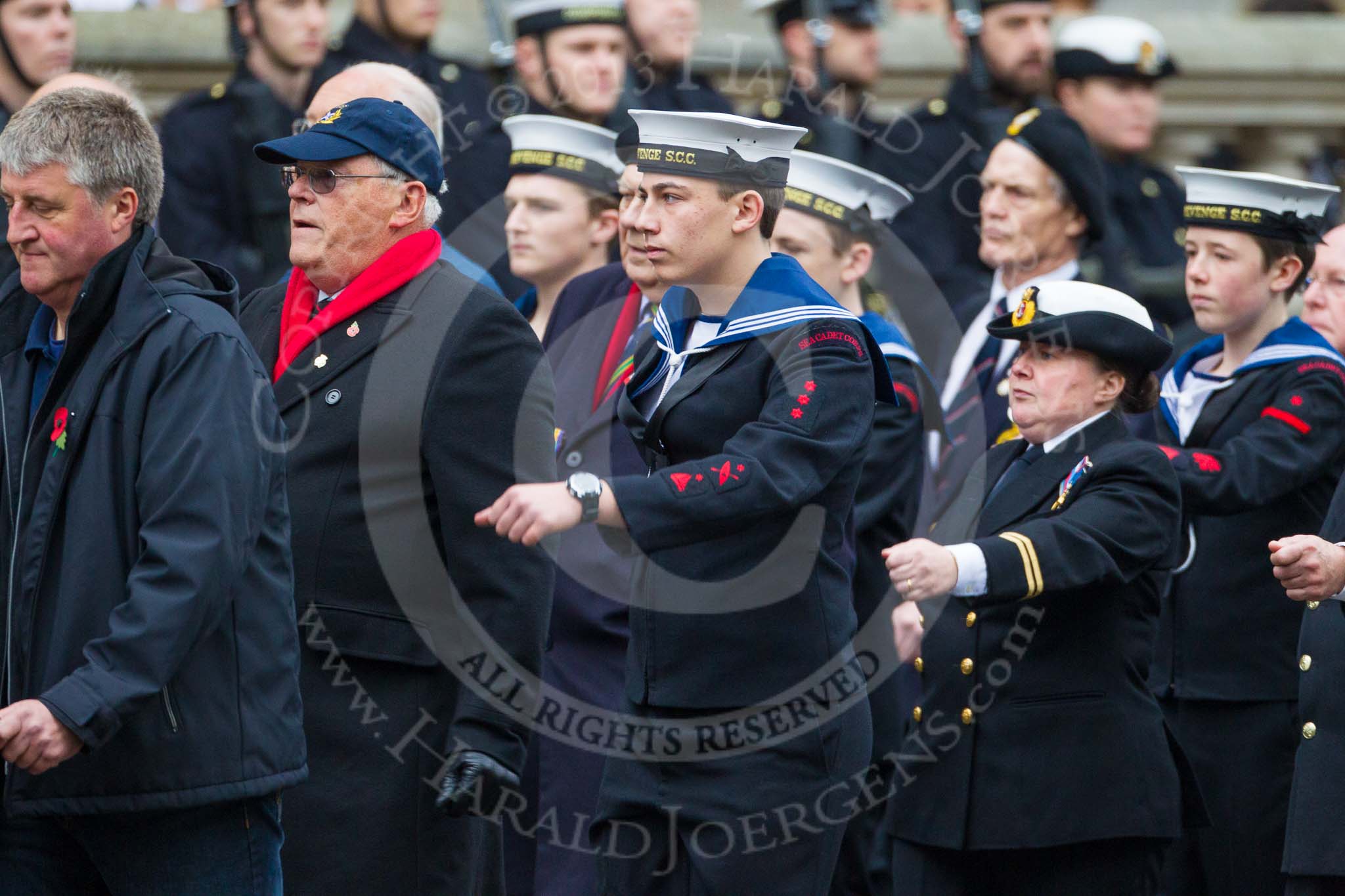 Remembrance Sunday at the Cenotaph 2015: Group E3, Merchant Navy Association.
Cenotaph, Whitehall, London SW1,
London,
Greater London,
United Kingdom,
on 08 November 2015 at 11:59, image #818