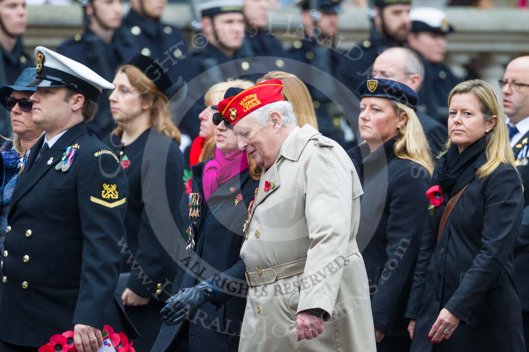 Remembrance Sunday at the Cenotaph 2015: Group E3, Merchant Navy Association.
Cenotaph, Whitehall, London SW1,
London,
Greater London,
United Kingdom,
on 08 November 2015 at 11:59, image #832