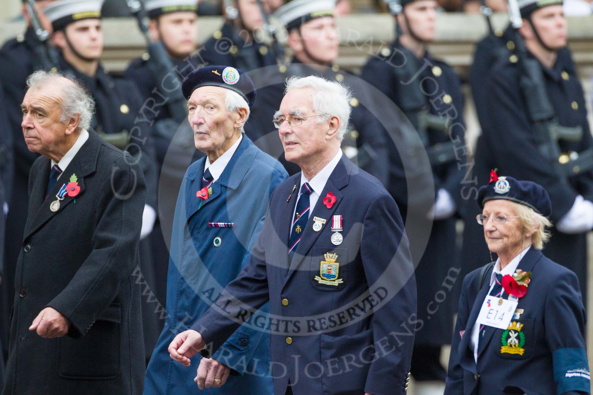 Remembrance Sunday at the Cenotaph 2015: Group E14, Algerines Association.
Cenotaph, Whitehall, London SW1,
London,
Greater London,
United Kingdom,
on 08 November 2015 at 12:00, image #875