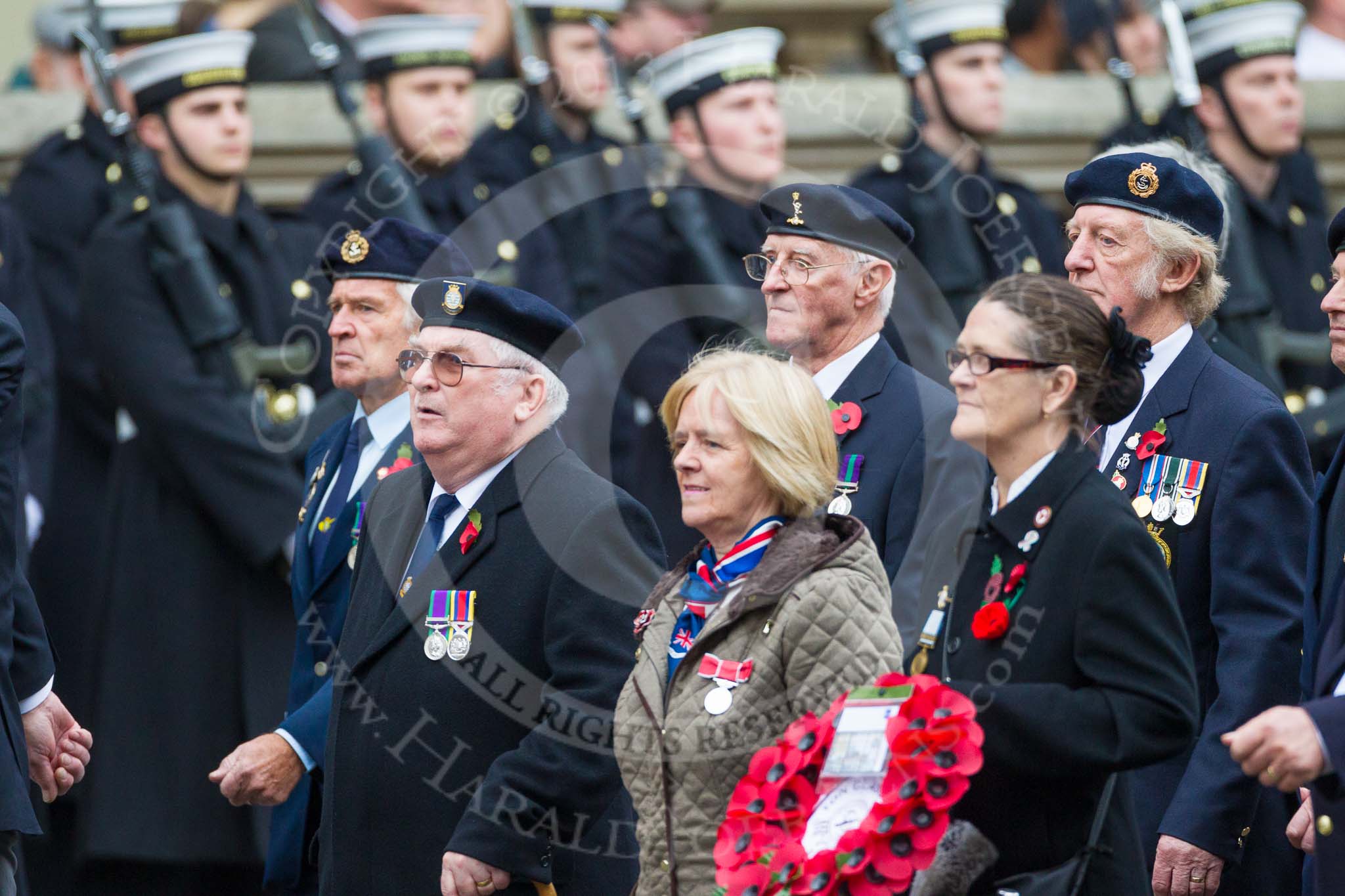 Remembrance Sunday at the Cenotaph 2015: Group E15, Ton Class Association.
Cenotaph, Whitehall, London SW1,
London,
Greater London,
United Kingdom,
on 08 November 2015 at 12:00, image #877