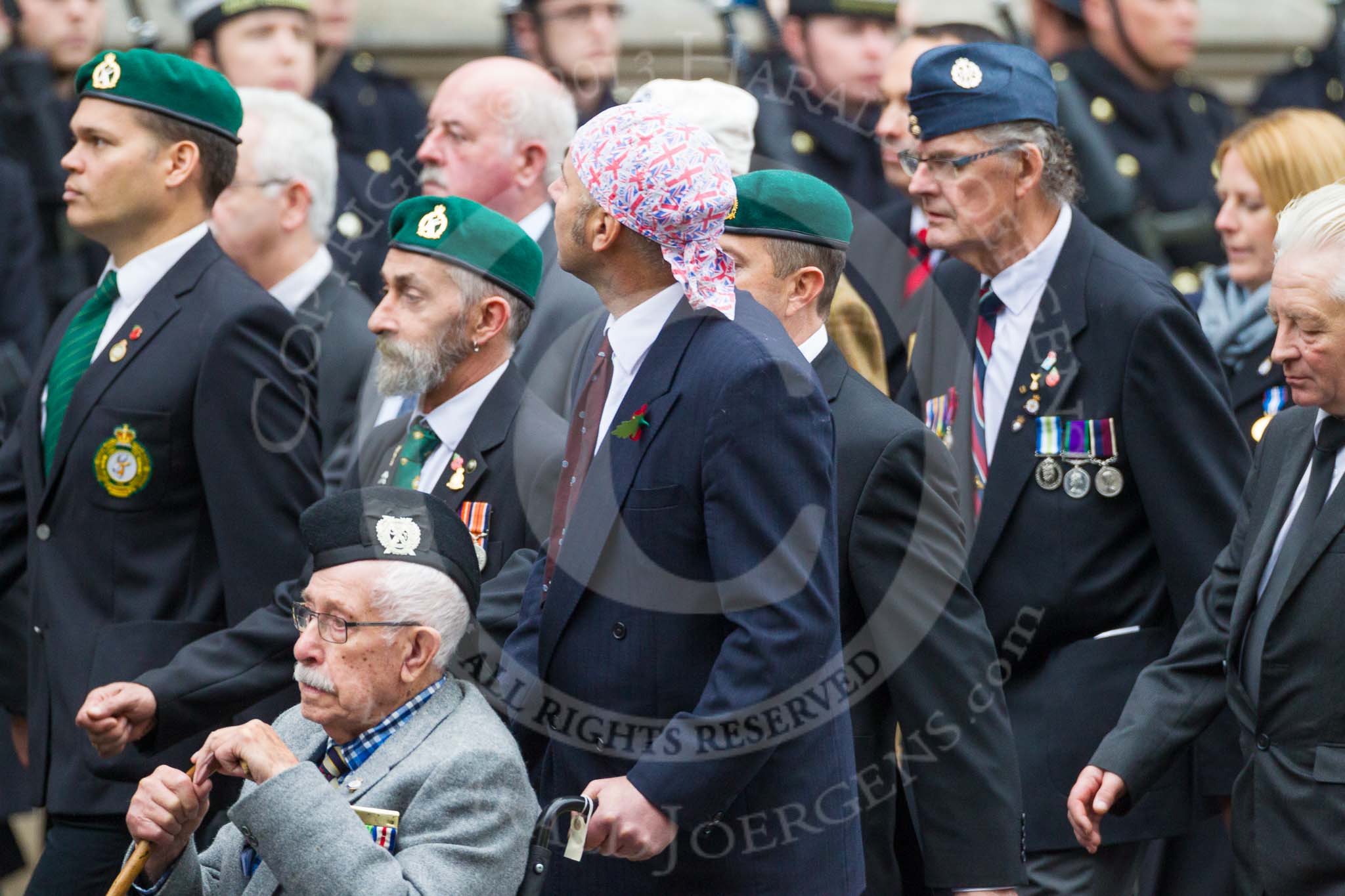 Remembrance Sunday at the Cenotaph 2015: Group F9, The Royal British Legion Scotland.
Cenotaph, Whitehall, London SW1,
London,
Greater London,
United Kingdom,
on 08 November 2015 at 12:04, image #1048