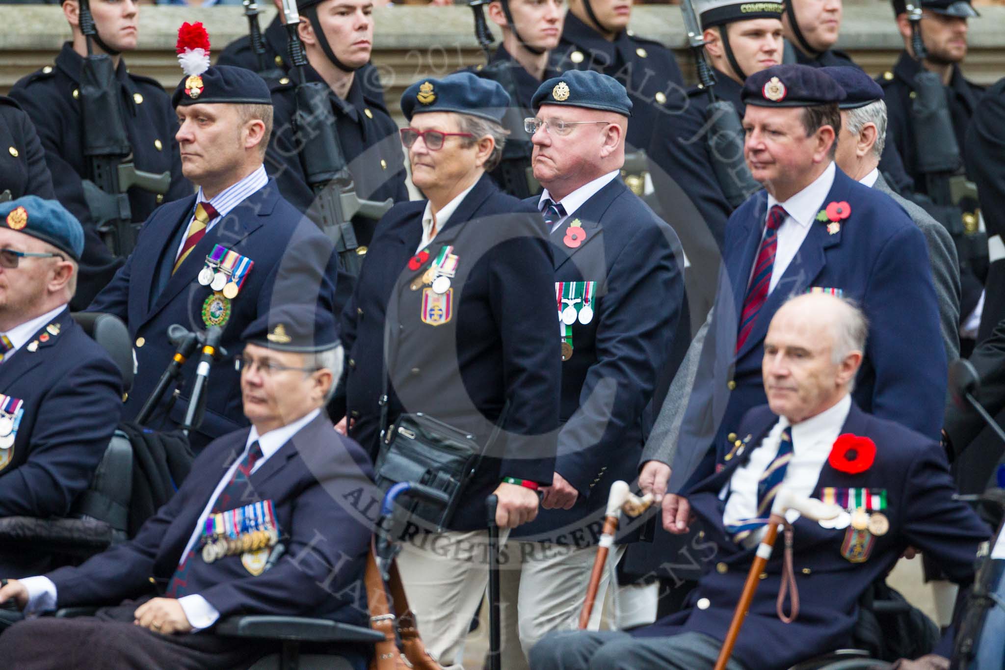Remembrance Sunday at the Cenotaph 2015: Group F16, National Gulf Veterans & Families Association.
Cenotaph, Whitehall, London SW1,
London,
Greater London,
United Kingdom,
on 08 November 2015 at 12:06, image #1083
