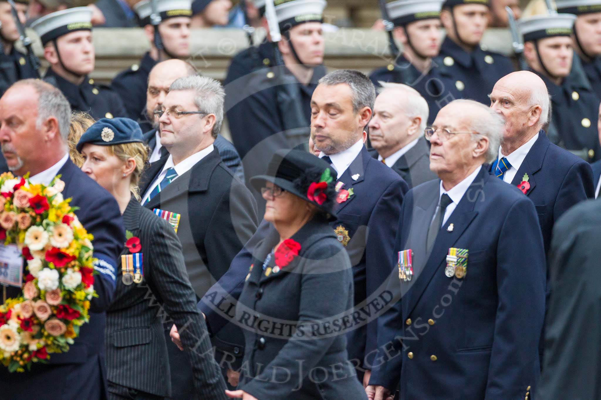 Remembrance Sunday at the Cenotaph 2015: Group F16, National Gulf Veterans & Families Association.
Cenotaph, Whitehall, London SW1,
London,
Greater London,
United Kingdom,
on 08 November 2015 at 12:06, image #1087