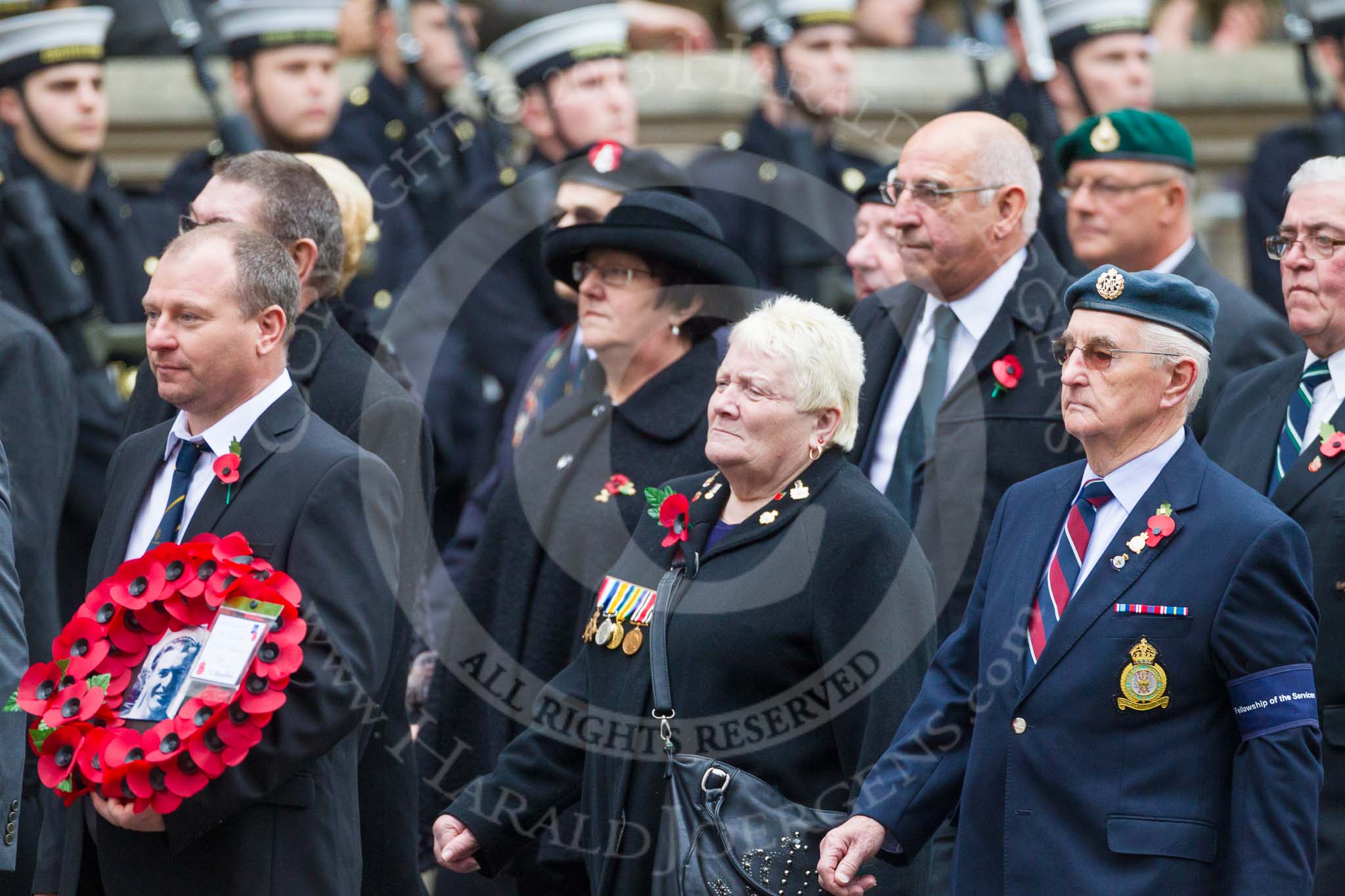 Remembrance Sunday at the Cenotaph 2015: Group F17, Fellowship of the Services.
Cenotaph, Whitehall, London SW1,
London,
Greater London,
United Kingdom,
on 08 November 2015 at 12:06, image #1091
