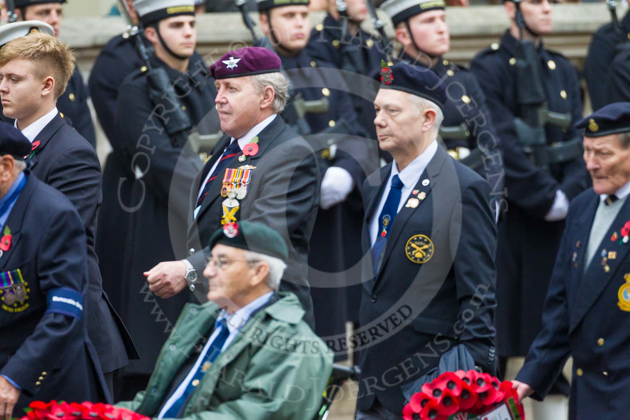 Remembrance Sunday at the Cenotaph 2015: Group F18, Memorable Order of Tin Hats.
Cenotaph, Whitehall, London SW1,
London,
Greater London,
United Kingdom,
on 08 November 2015 at 12:06, image #1098