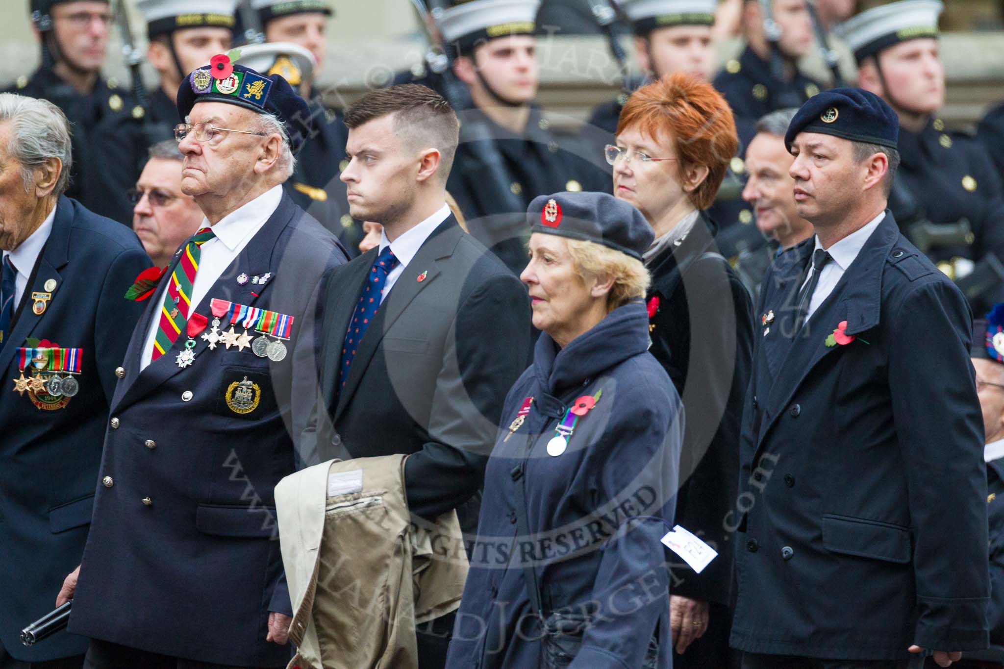 Remembrance Sunday at the Cenotaph 2015: Group F24, The Spirit of Normandy Trust.
Cenotaph, Whitehall, London SW1,
London,
Greater London,
United Kingdom,
on 08 November 2015 at 12:07, image #1127