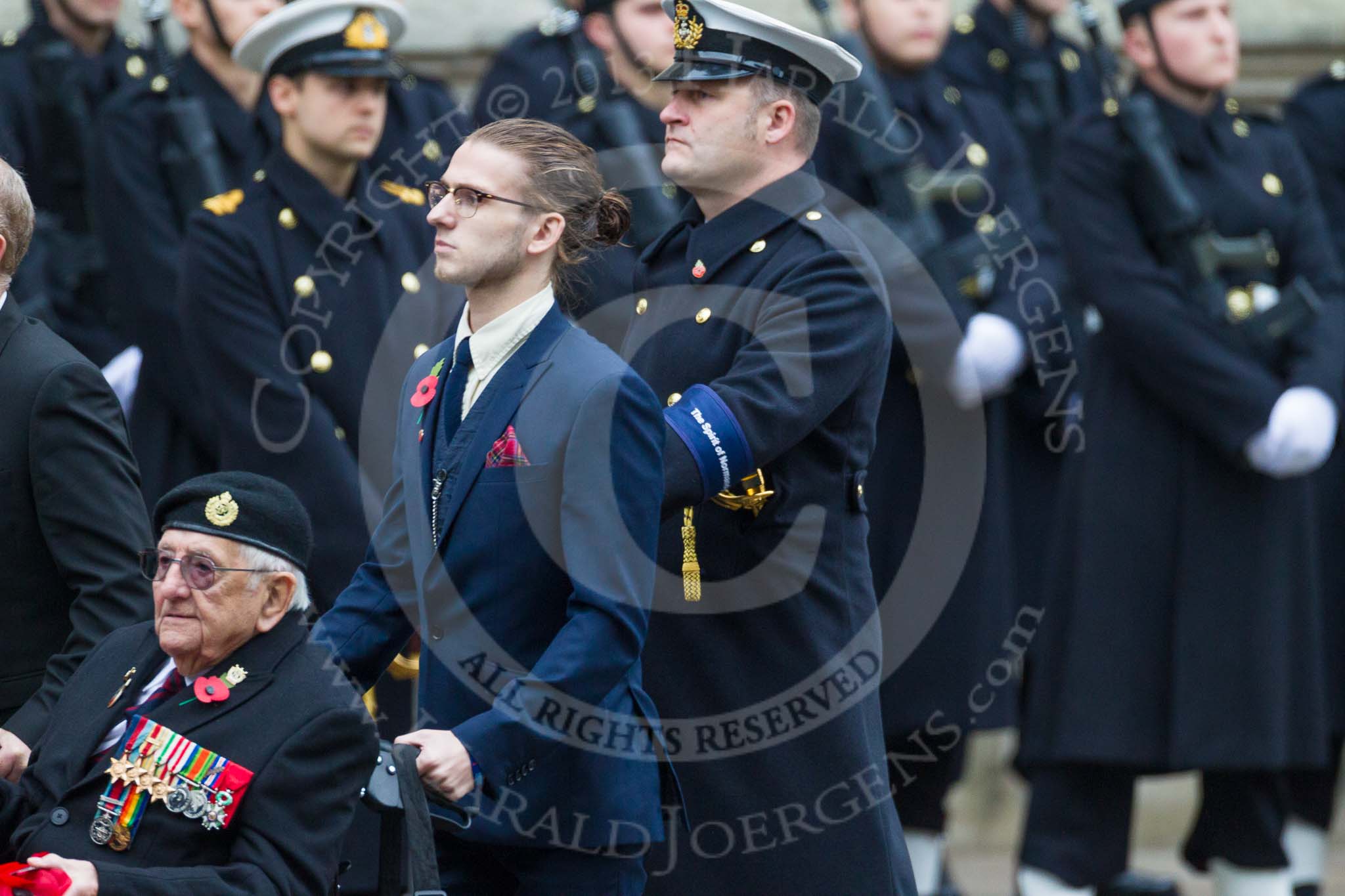 Remembrance Sunday at the Cenotaph 2015: Group F24, The Spirit of Normandy Trust.
Cenotaph, Whitehall, London SW1,
London,
Greater London,
United Kingdom,
on 08 November 2015 at 12:07, image #1132
