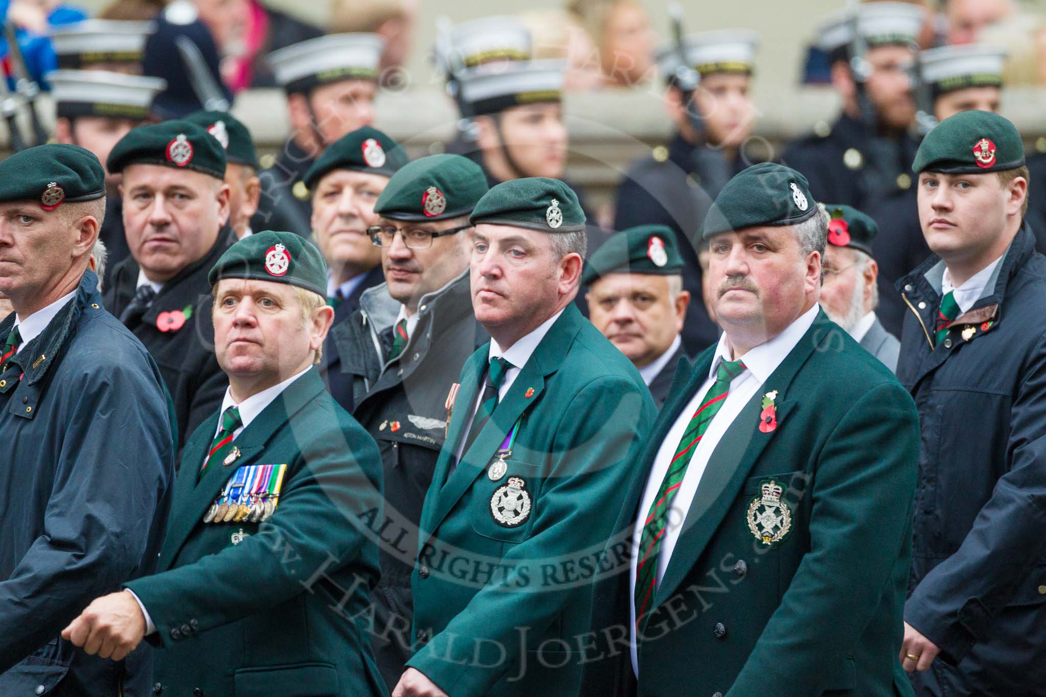 Remembrance Sunday at the Cenotaph 2015: Group A2, Royal Green Jackets Association.
Cenotaph, Whitehall, London SW1,
London,
Greater London,
United Kingdom,
on 08 November 2015 at 12:08, image #1177