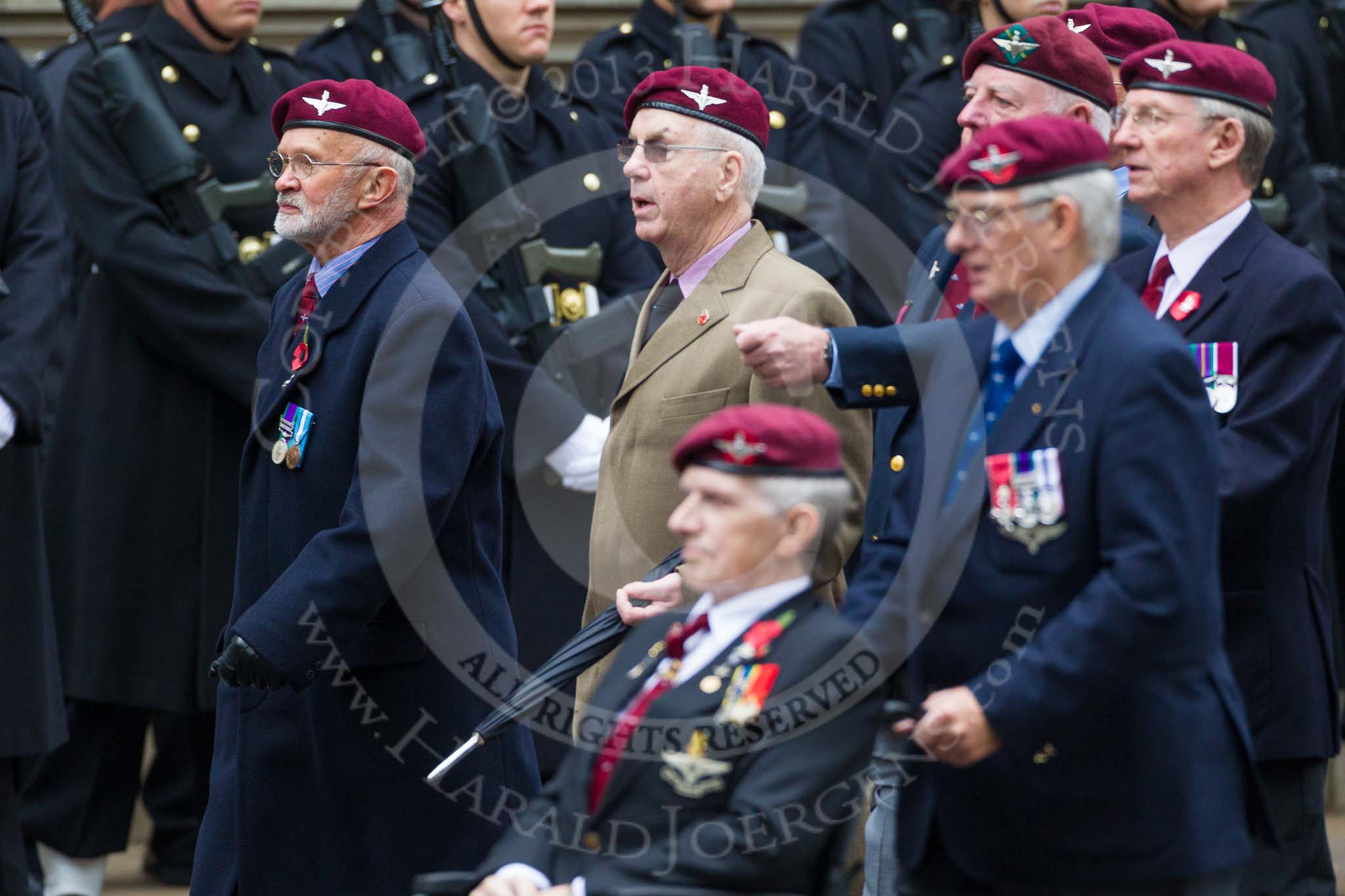 Remembrance Sunday at the Cenotaph 2015: Group A3, Parachute Regimental Association.
Cenotaph, Whitehall, London SW1,
London,
Greater London,
United Kingdom,
on 08 November 2015 at 12:08, image #1184