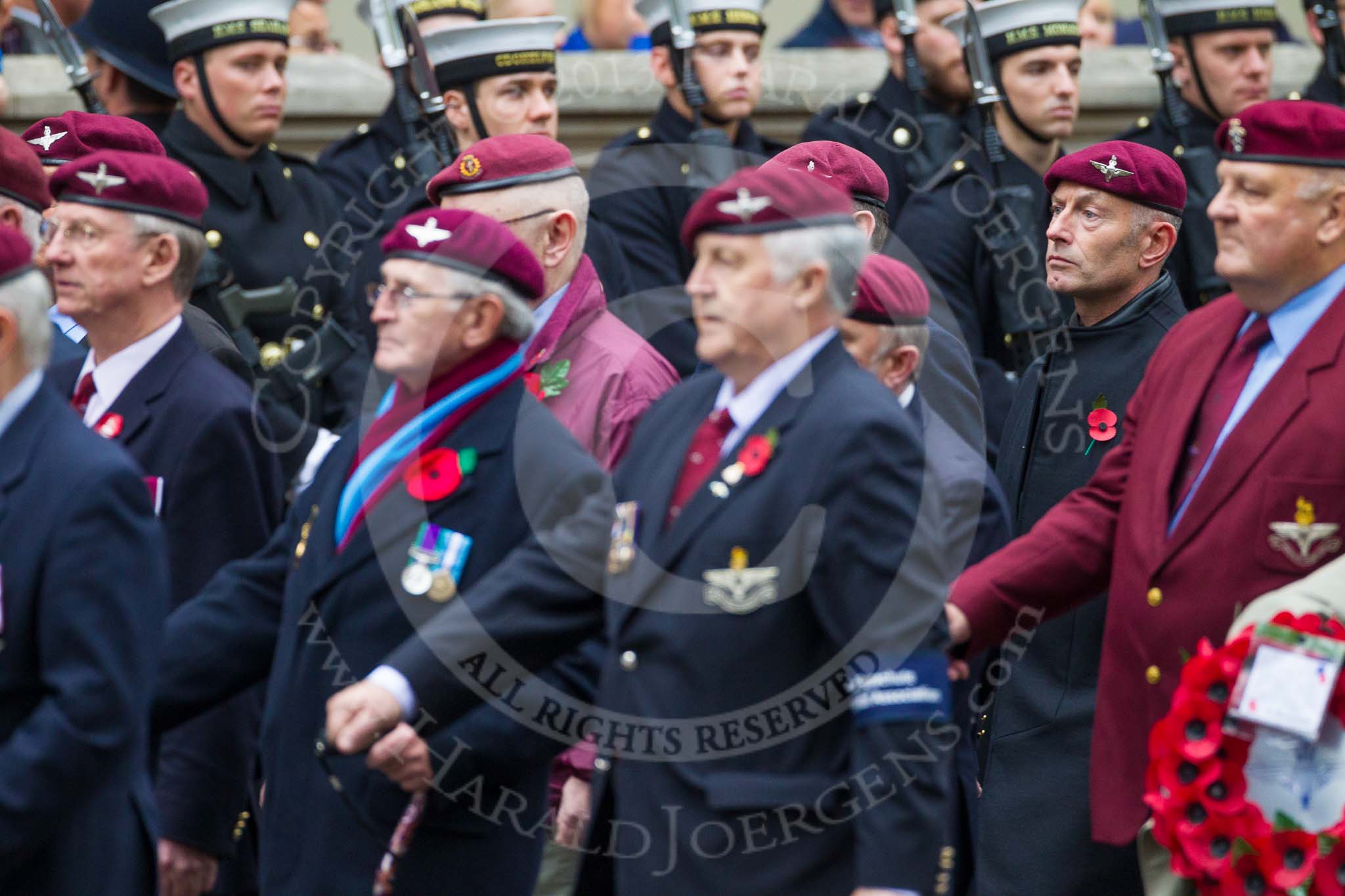 Remembrance Sunday at the Cenotaph 2015: Group A3, Parachute Regimental Association.
Cenotaph, Whitehall, London SW1,
London,
Greater London,
United Kingdom,
on 08 November 2015 at 12:08, image #1185