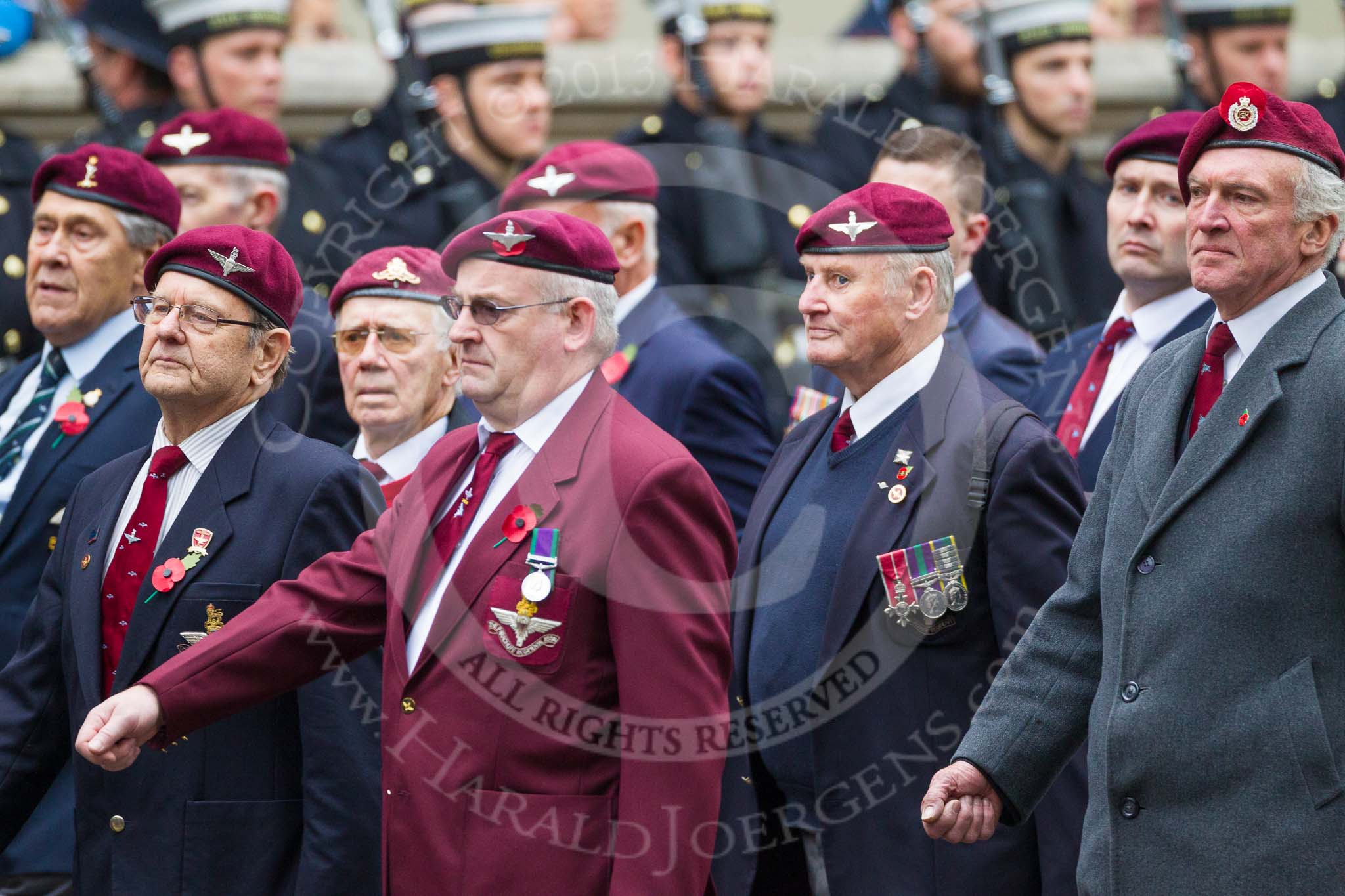 Remembrance Sunday at the Cenotaph 2015: Group A3, Parachute Regimental Association.
Cenotaph, Whitehall, London SW1,
London,
Greater London,
United Kingdom,
on 08 November 2015 at 12:08, image #1189