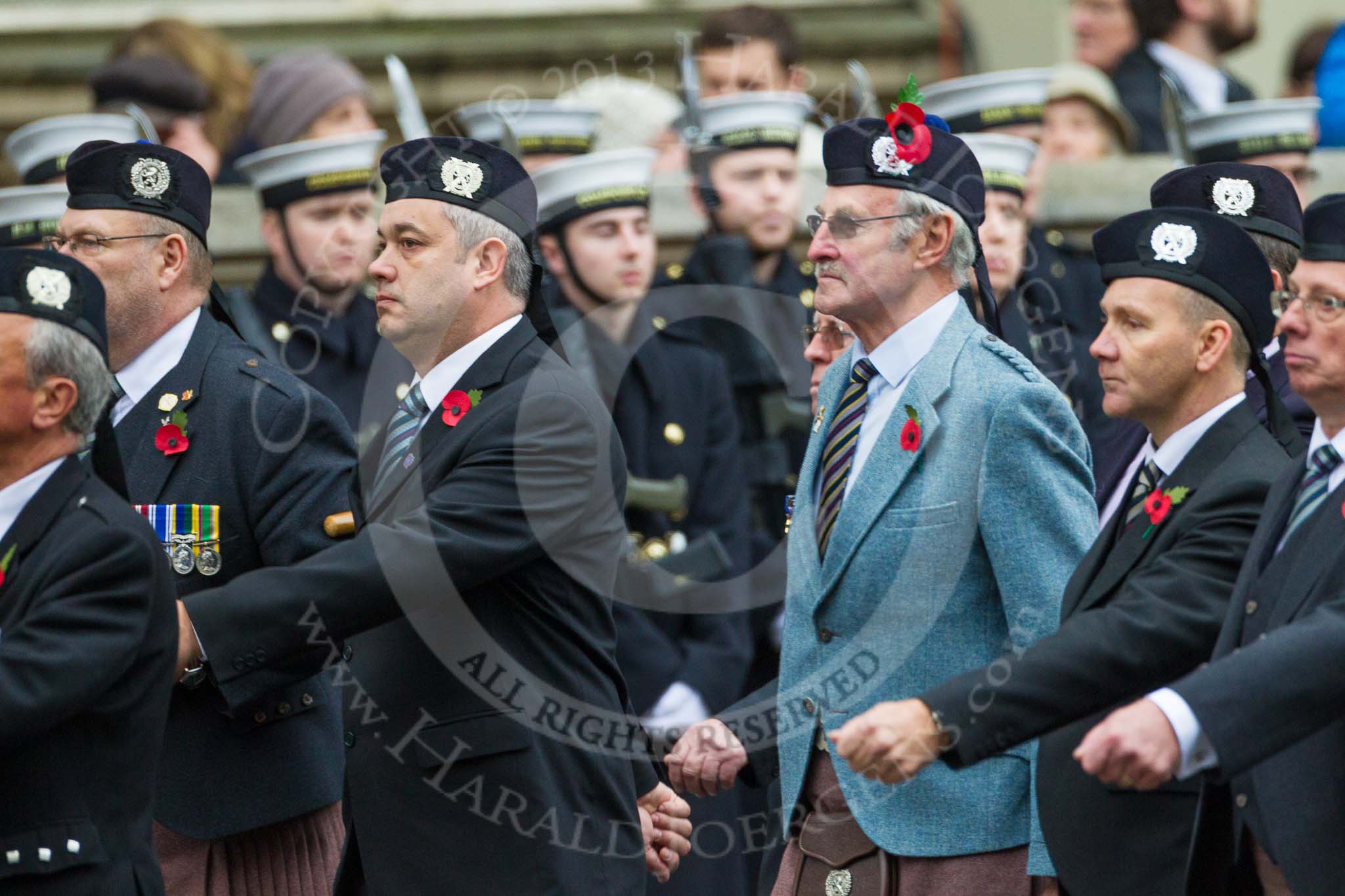 Remembrance Sunday at the Cenotaph 2015: Group A9, London Scottish Regimental Association.
Cenotaph, Whitehall, London SW1,
London,
Greater London,
United Kingdom,
on 08 November 2015 at 12:10, image #1245