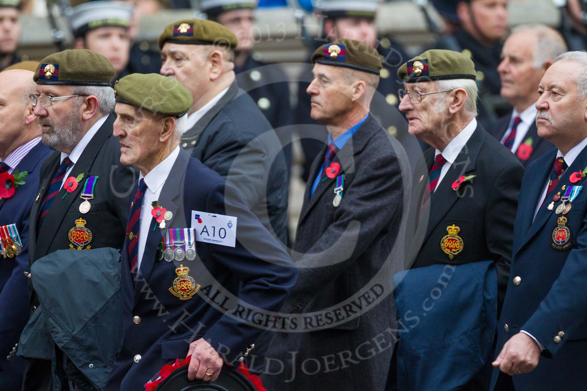 Remembrance Sunday at the Cenotaph 2015: Group A10, Grenadier Guards Association.
Cenotaph, Whitehall, London SW1,
London,
Greater London,
United Kingdom,
on 08 November 2015 at 12:10, image #1254