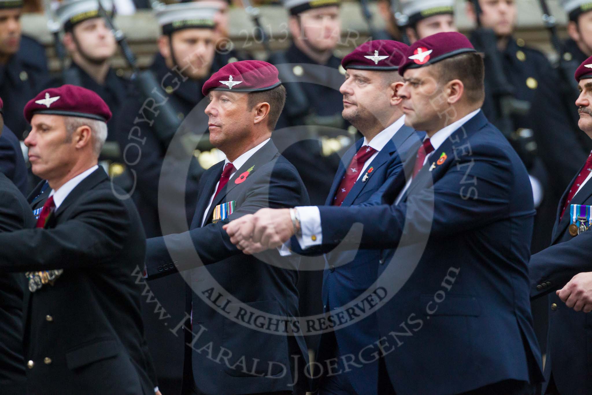 Remembrance Sunday at the Cenotaph 2015: Group A14, 4 Company Association (Parachute Regiment).
Cenotaph, Whitehall, London SW1,
London,
Greater London,
United Kingdom,
on 08 November 2015 at 12:11, image #1288