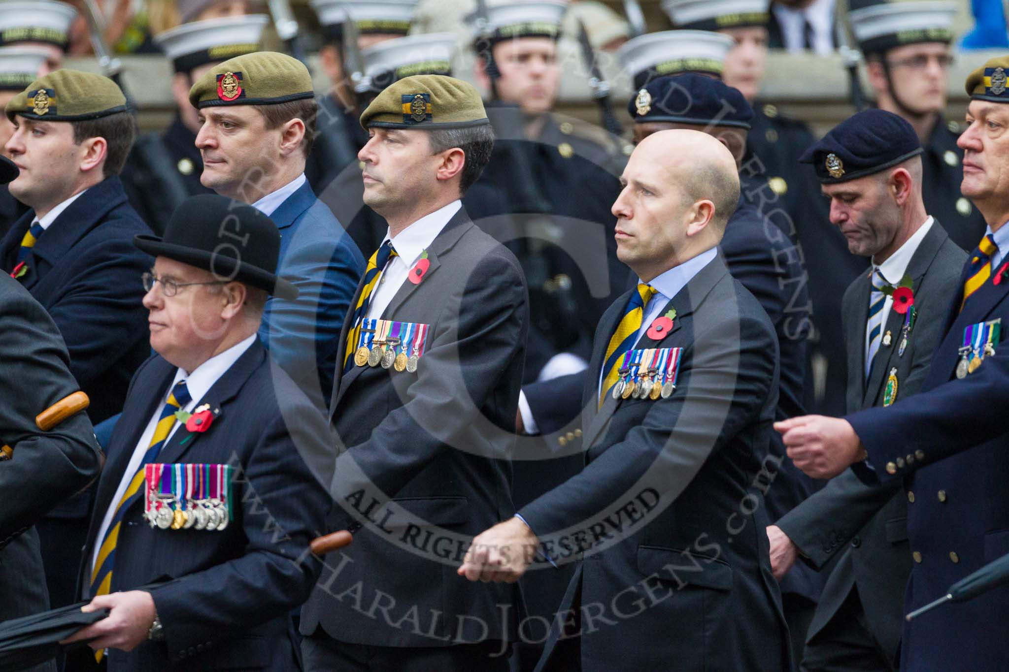 Remembrance Sunday at the Cenotaph 2015: Group A14, 4 Company Association (Parachute Regiment).
Cenotaph, Whitehall, London SW1,
London,
Greater London,
United Kingdom,
on 08 November 2015 at 12:11, image #1294