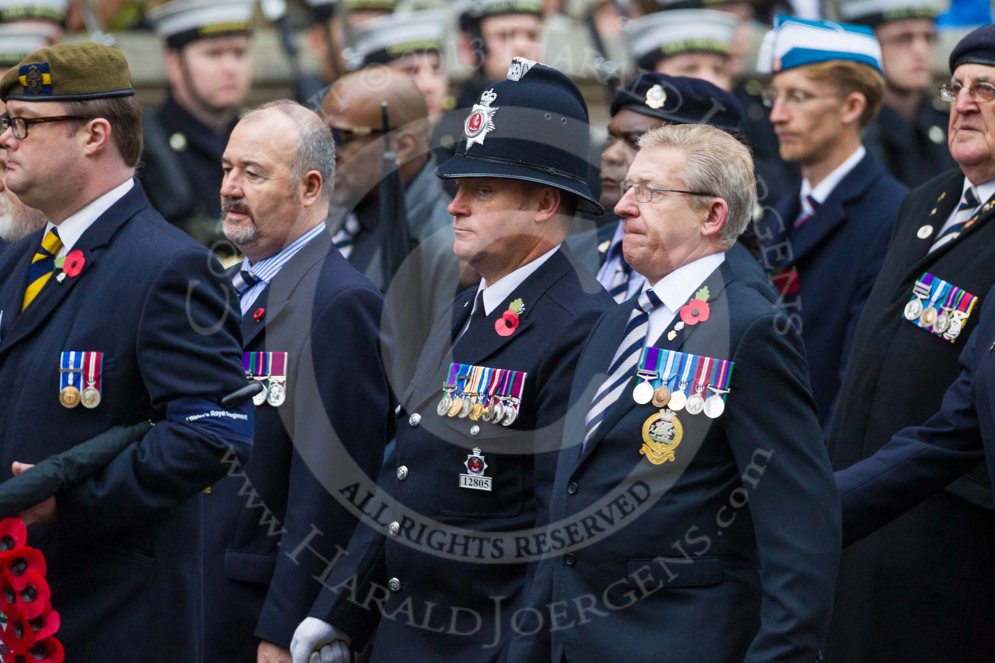 Remembrance Sunday at the Cenotaph 2015: Group A14, 4 Company Association (Parachute Regiment).
Cenotaph, Whitehall, London SW1,
London,
Greater London,
United Kingdom,
on 08 November 2015 at 12:11, image #1297