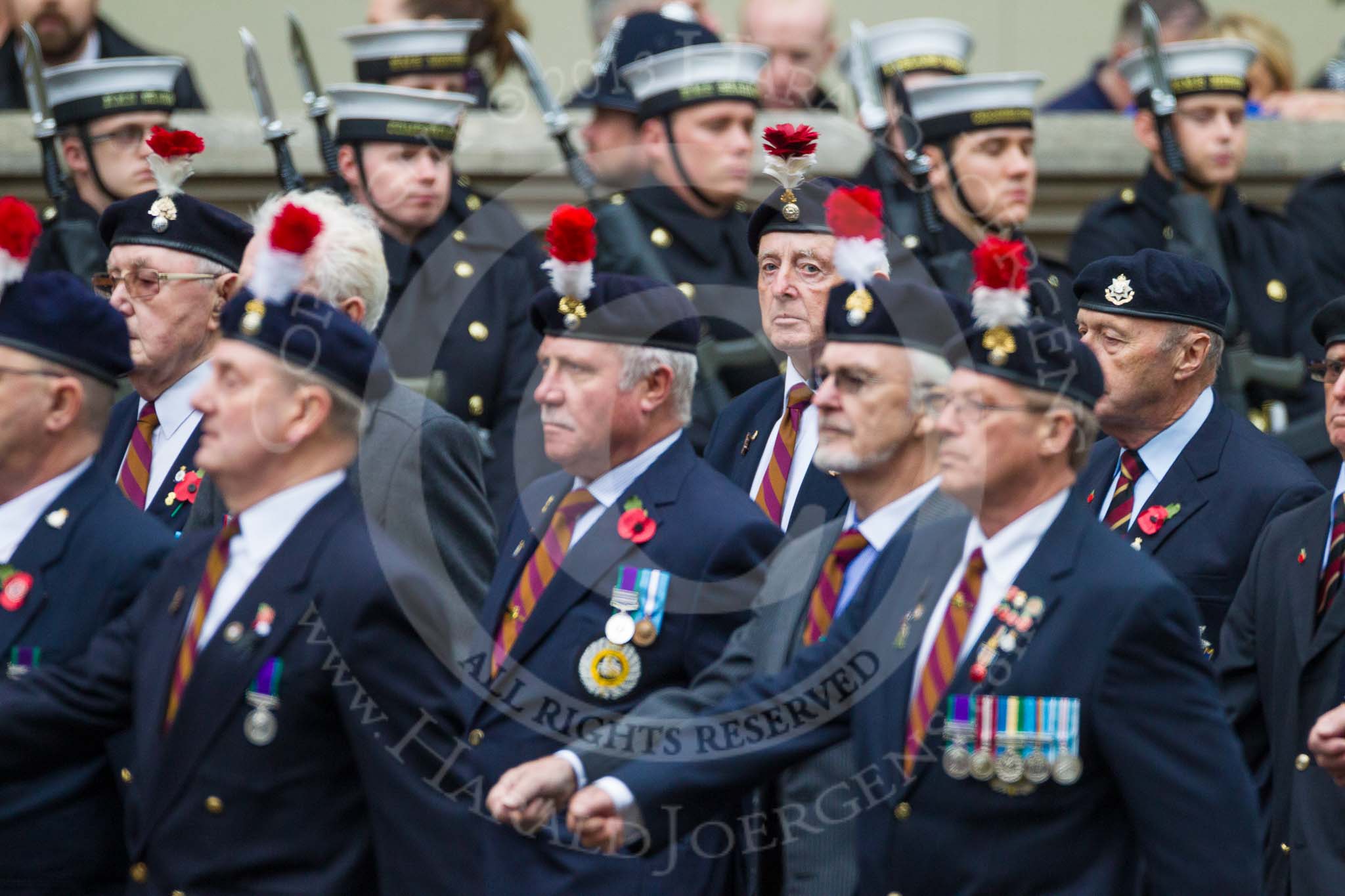 Remembrance Sunday at the Cenotaph 2015: Group A20, Royal Northumberland Fusiliers.
Cenotaph, Whitehall, London SW1,
London,
Greater London,
United Kingdom,
on 08 November 2015 at 12:12, image #1328