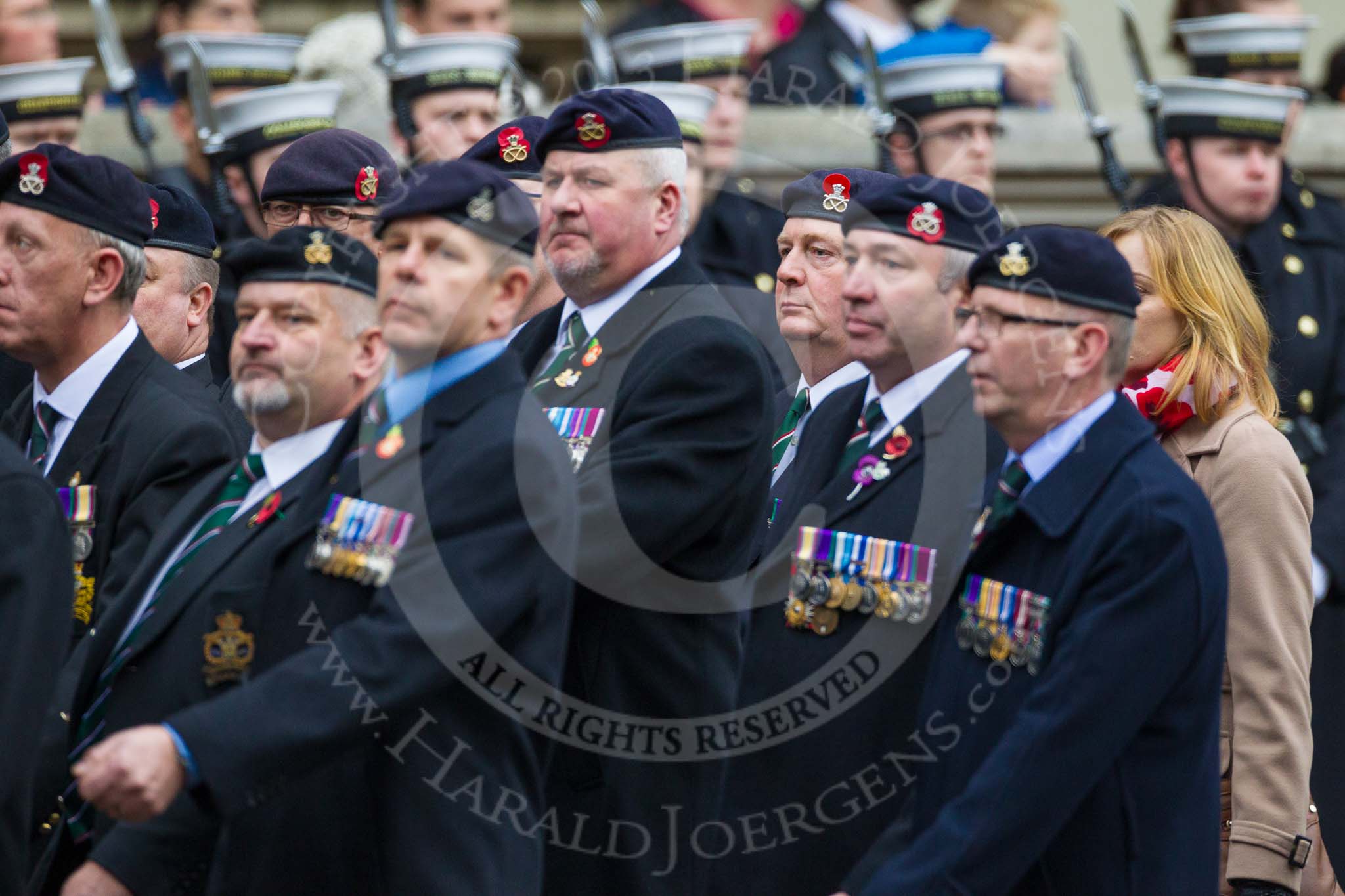 Remembrance Sunday at the Cenotaph 2015: Group A28, The Staffordshire Regiment.
Cenotaph, Whitehall, London SW1,
London,
Greater London,
United Kingdom,
on 08 November 2015 at 12:13, image #1384