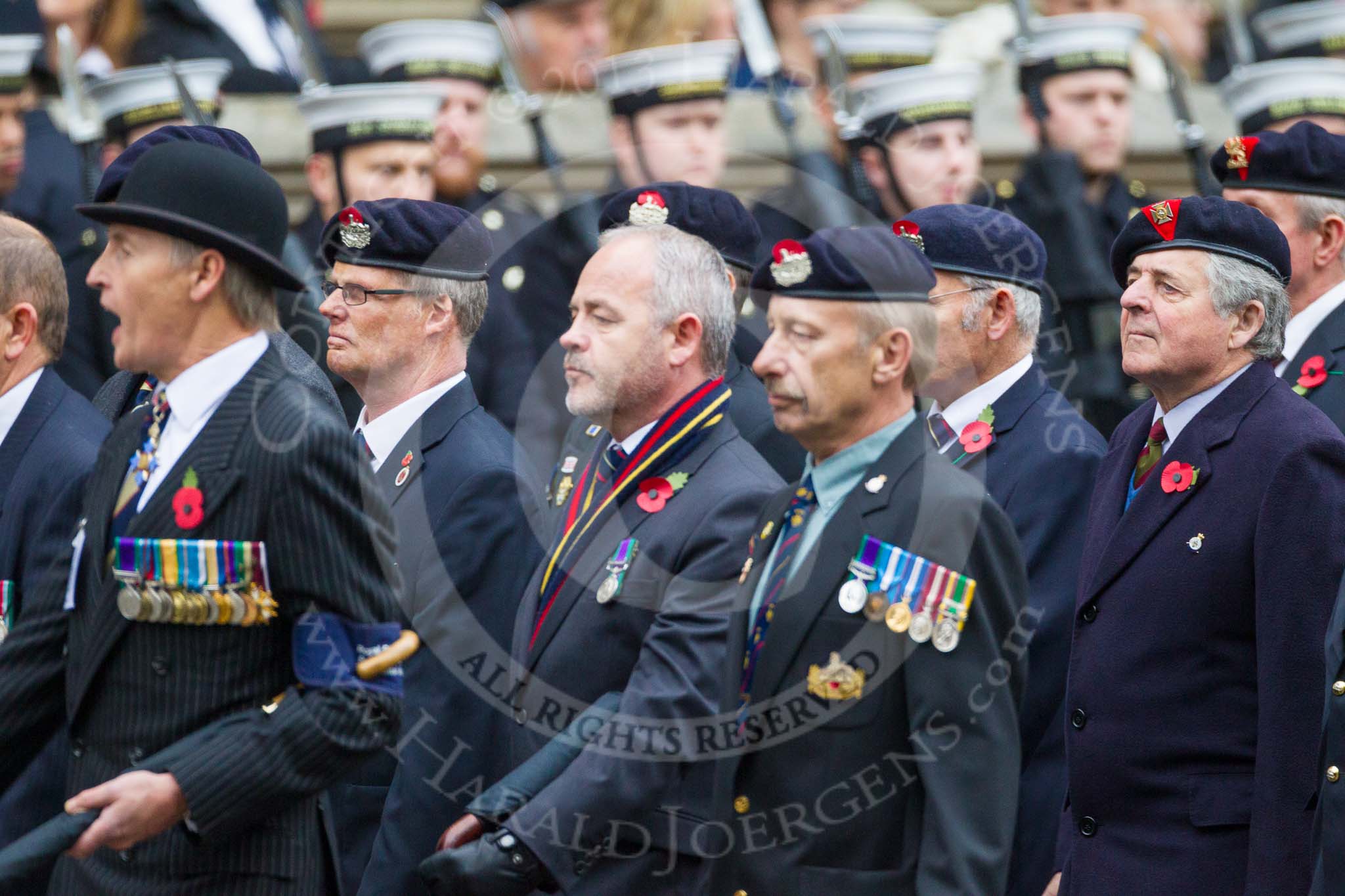 Remembrance Sunday at the Cenotaph 2015: Group A30, The Rifles & Royal Gloucestershire, Berkshire & Wiltshire Regimental Association.
Cenotaph, Whitehall, London SW1,
London,
Greater London,
United Kingdom,
on 08 November 2015 at 12:13, image #1394
