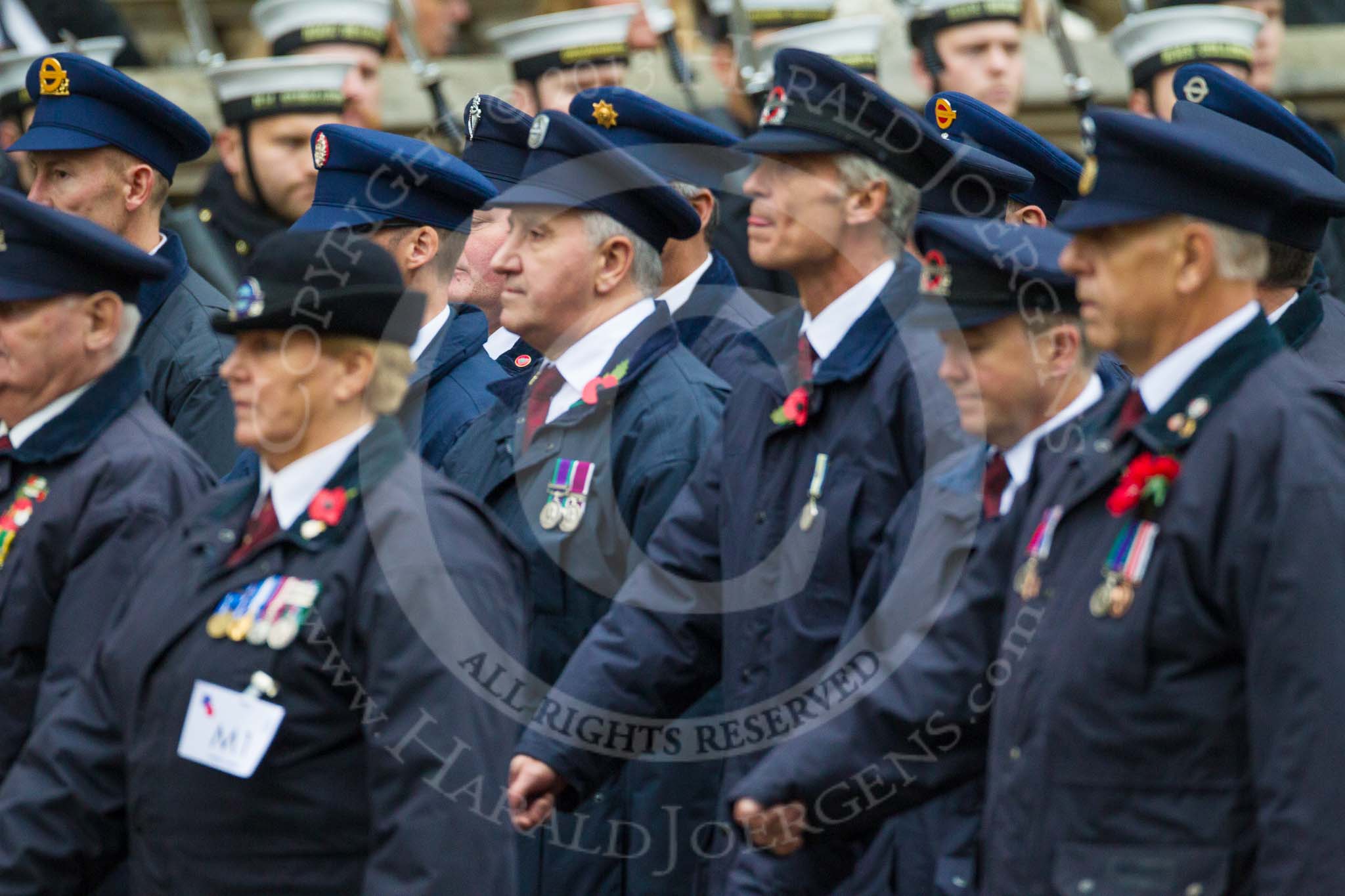 Remembrance Sunday at the Cenotaph 2015: Group M1, Transport for London.
Cenotaph, Whitehall, London SW1,
London,
Greater London,
United Kingdom,
on 08 November 2015 at 12:14, image #1415