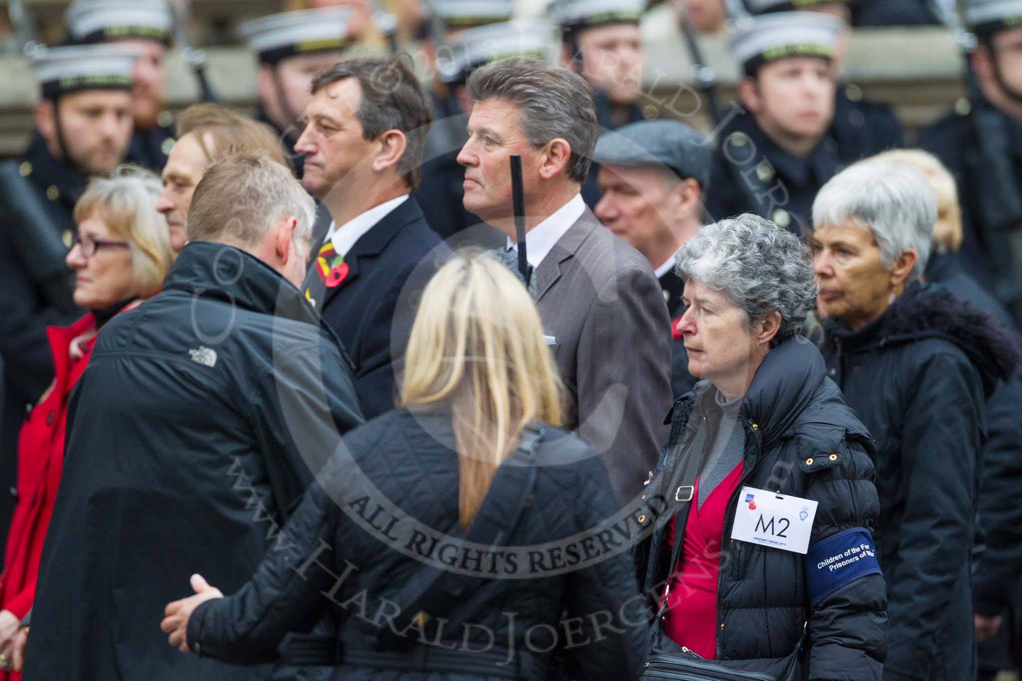 Remembrance Sunday at the Cenotaph 2015: Group M2, Children of the Far East Prisoners of War.
Cenotaph, Whitehall, London SW1,
London,
Greater London,
United Kingdom,
on 08 November 2015 at 12:14, image #1422