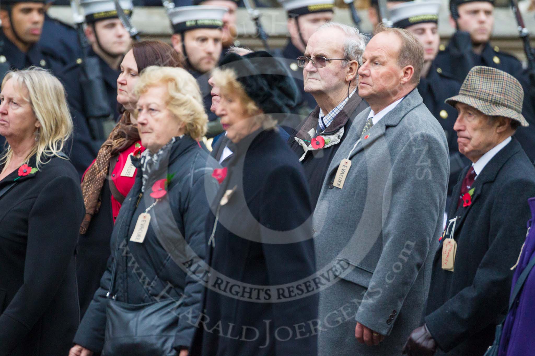 Remembrance Sunday at the Cenotaph 2015: Group M5, Evacuees Reunion Association.
Cenotaph, Whitehall, London SW1,
London,
Greater London,
United Kingdom,
on 08 November 2015 at 12:15, image #1449