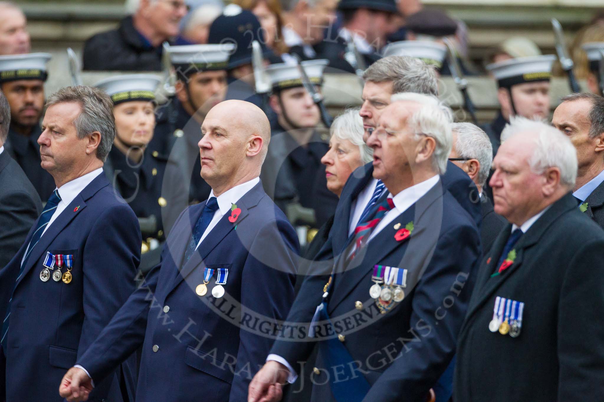 Remembrance Sunday at the Cenotaph 2015: Group M11, National Association of Retired Police Officers.
Cenotaph, Whitehall, London SW1,
London,
Greater London,
United Kingdom,
on 08 November 2015 at 12:15, image #1465