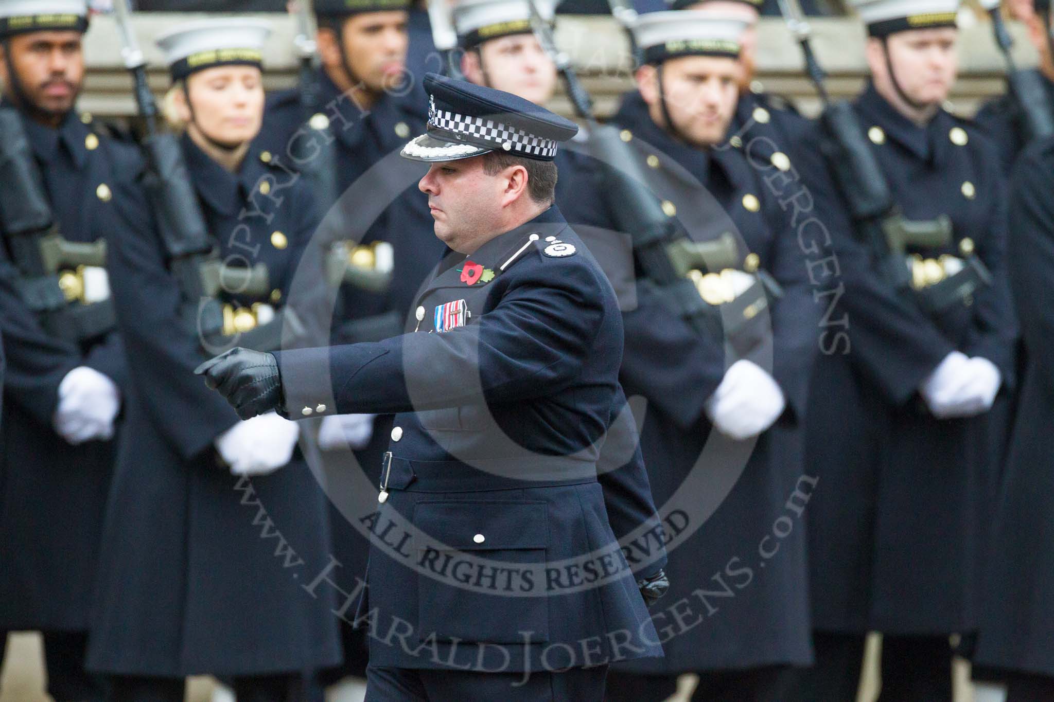 Remembrance Sunday at the Cenotaph 2015: Group M12, Metropolitan Special Constabulary.
Cenotaph, Whitehall, London SW1,
London,
Greater London,
United Kingdom,
on 08 November 2015 at 12:15, image #1476