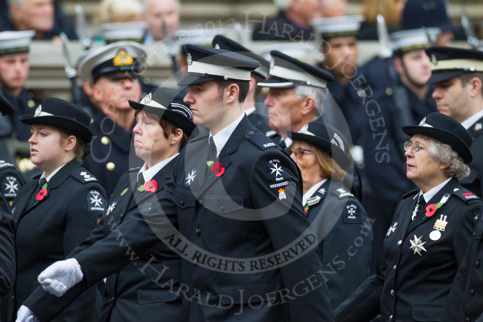 Remembrance Sunday at the Cenotaph 2015: Group M15, St John Ambulance.
Cenotaph, Whitehall, London SW1,
London,
Greater London,
United Kingdom,
on 08 November 2015 at 12:16, image #1507
