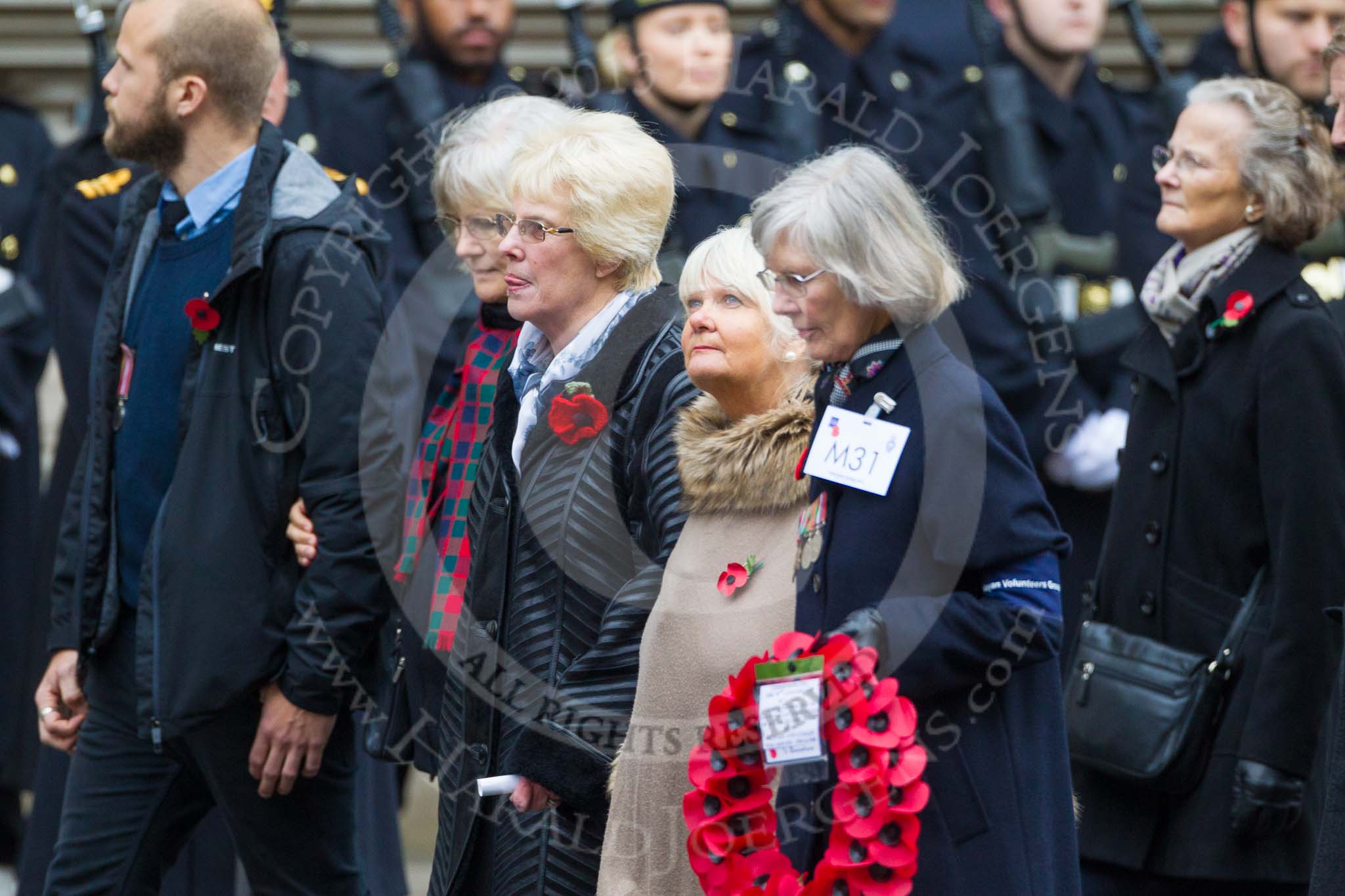 Remembrance Sunday at the Cenotaph 2015: Group M31, Malayan Volunteers Group.
Cenotaph, Whitehall, London SW1,
London,
Greater London,
United Kingdom,
on 08 November 2015 at 12:18, image #1621