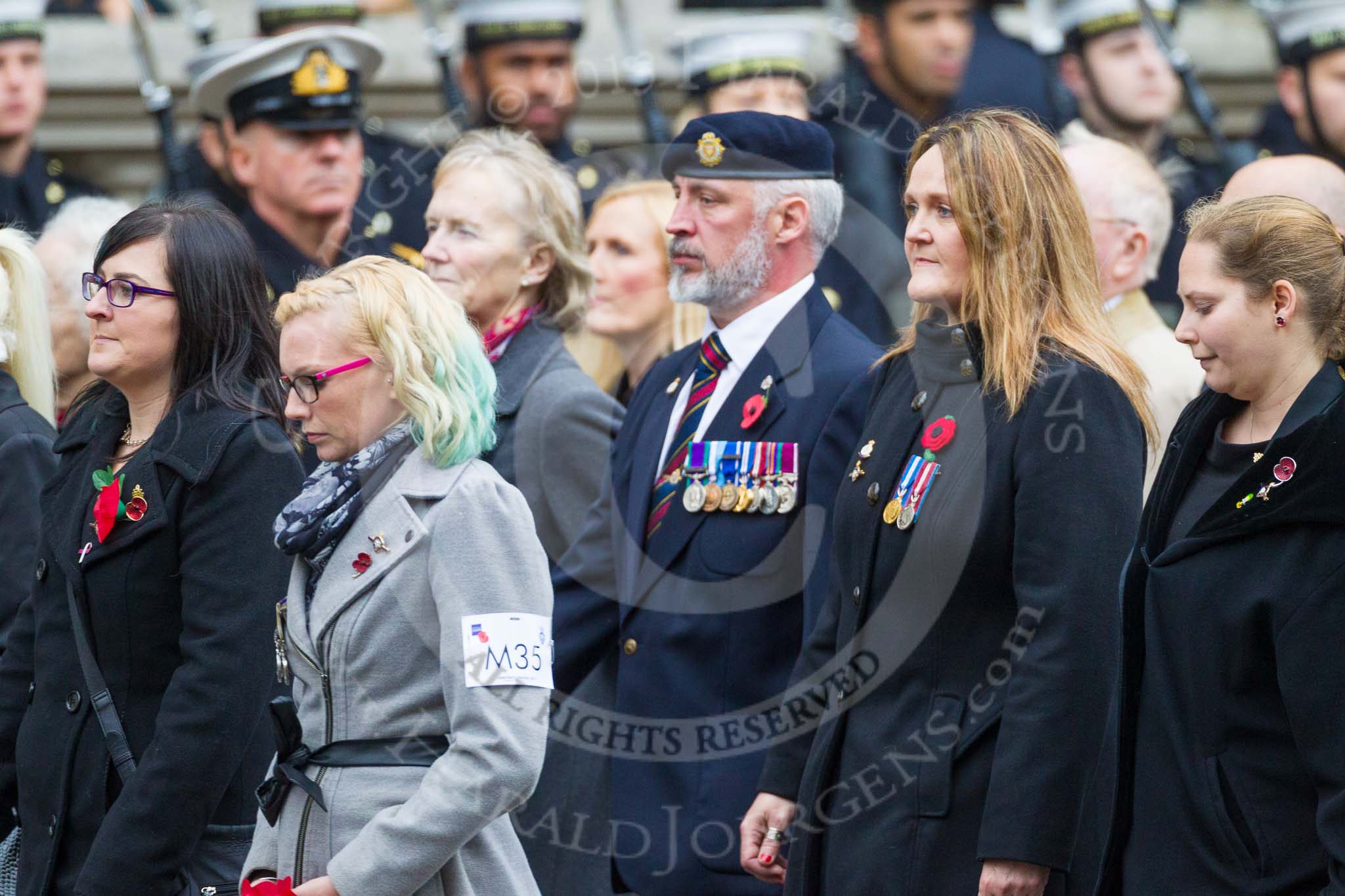 Remembrance Sunday at the Cenotaph 2015: Group M35, TRBL Women's Section.
Cenotaph, Whitehall, London SW1,
London,
Greater London,
United Kingdom,
on 08 November 2015 at 12:18, image #1645