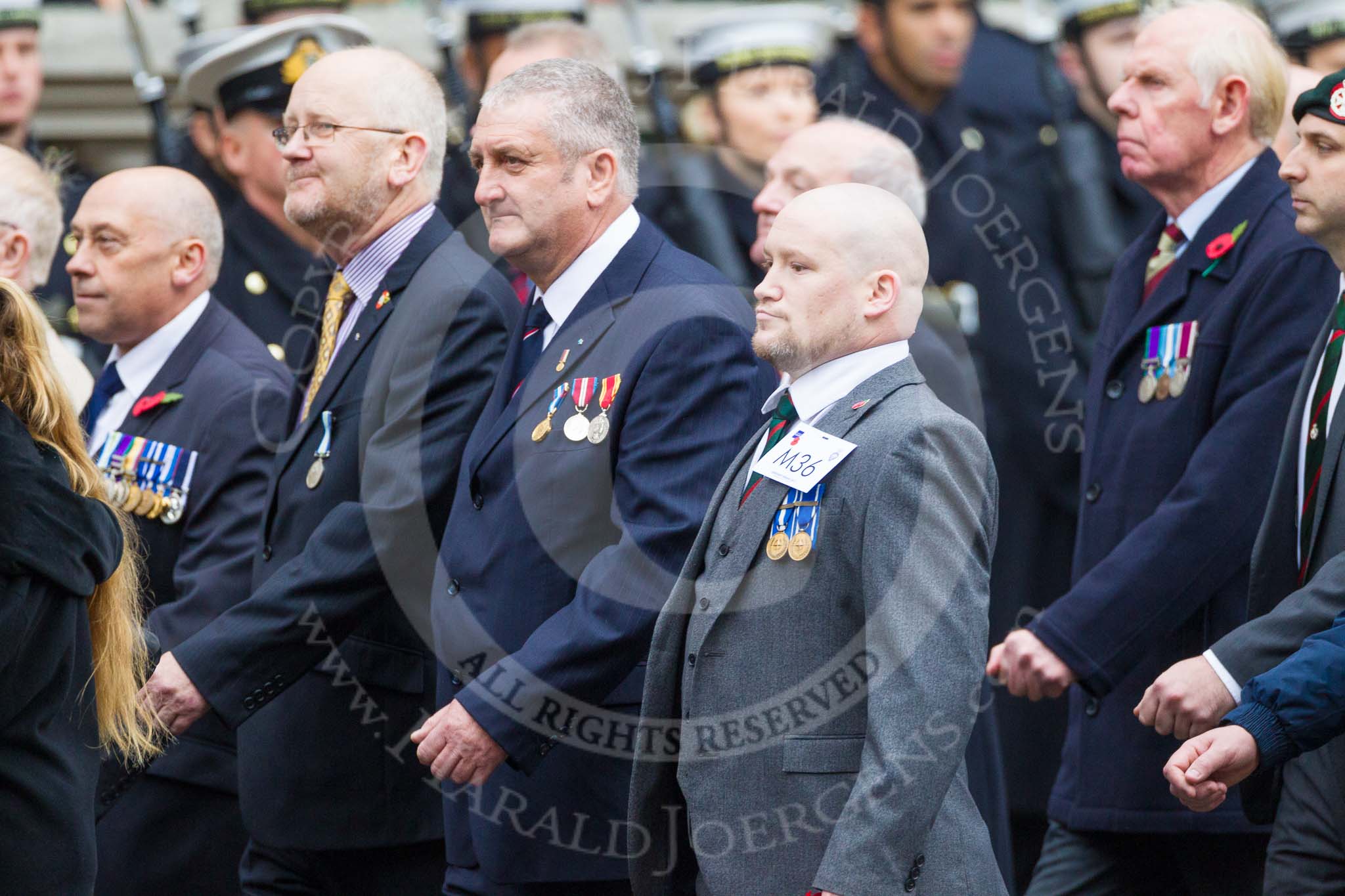 Remembrance Sunday at the Cenotaph 2015: Group M36, Union Jack Club.
Cenotaph, Whitehall, London SW1,
London,
Greater London,
United Kingdom,
on 08 November 2015 at 12:18, image #1649