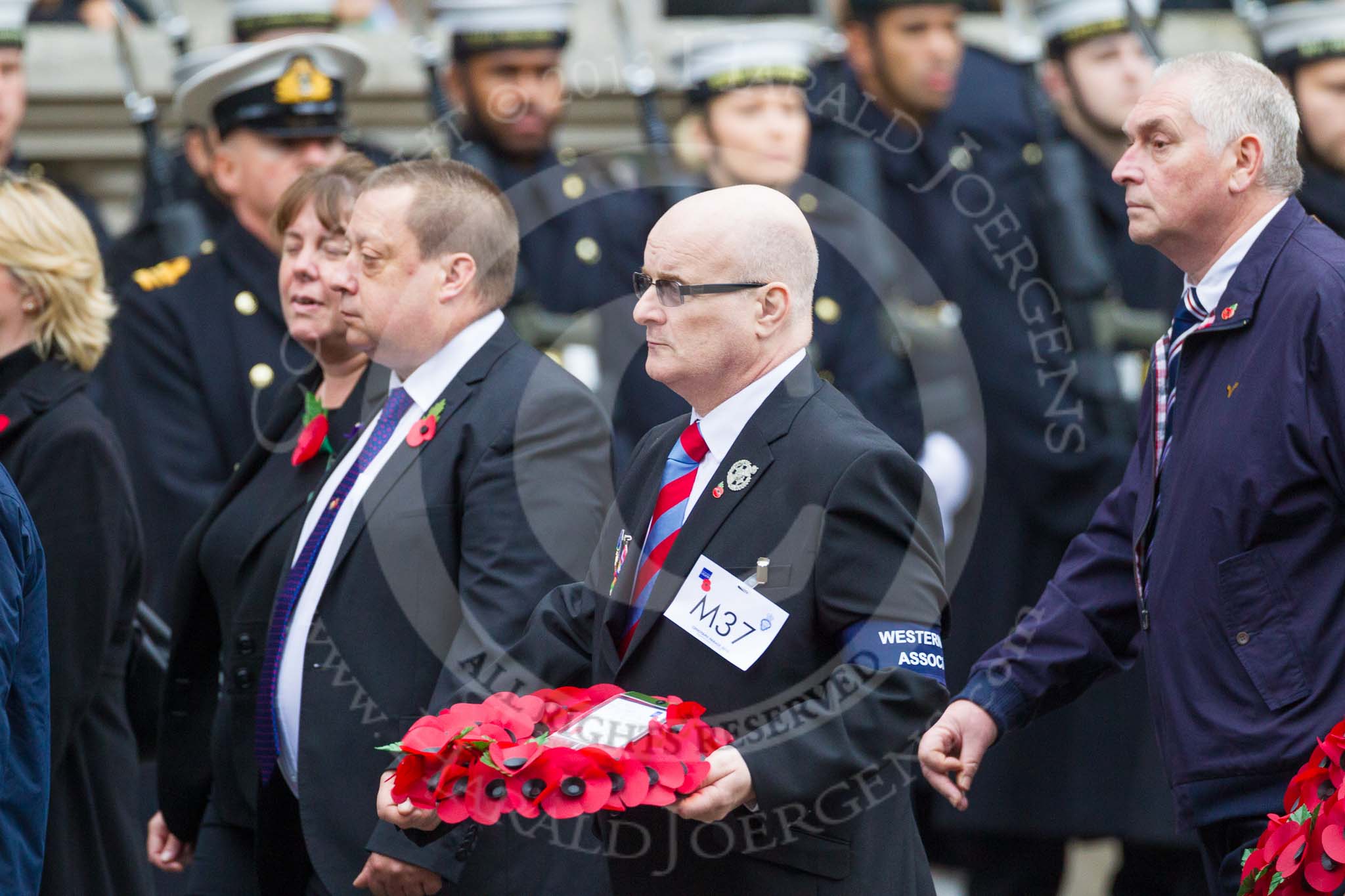 Remembrance Sunday at the Cenotaph 2015: Group M37, Western Front Association.
Cenotaph, Whitehall, London SW1,
London,
Greater London,
United Kingdom,
on 08 November 2015 at 12:18, image #1651