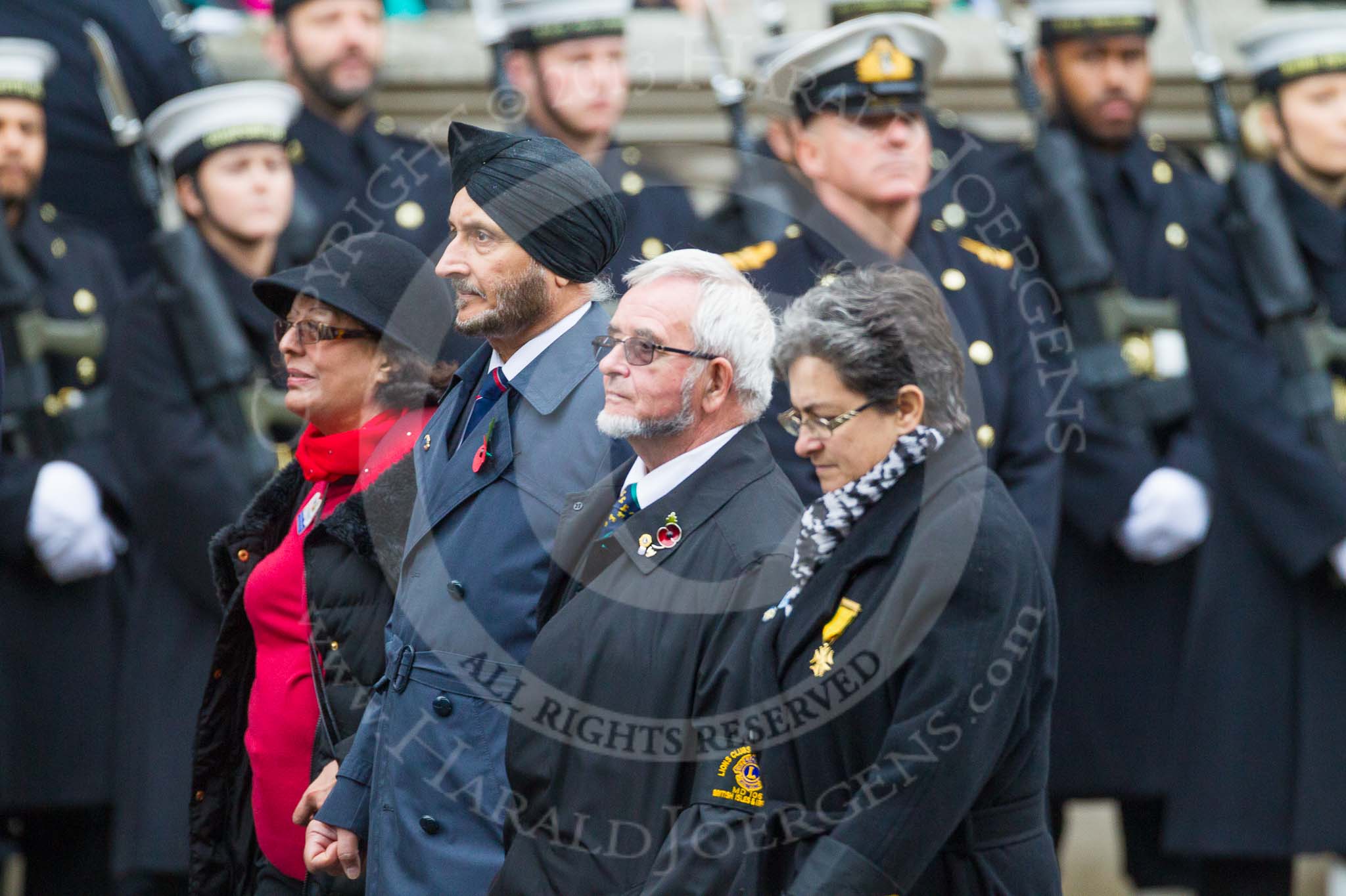 Remembrance Sunday at the Cenotaph 2015: Group M41, Lions Club International.
Cenotaph, Whitehall, London SW1,
London,
Greater London,
United Kingdom,
on 08 November 2015 at 12:19, image #1673