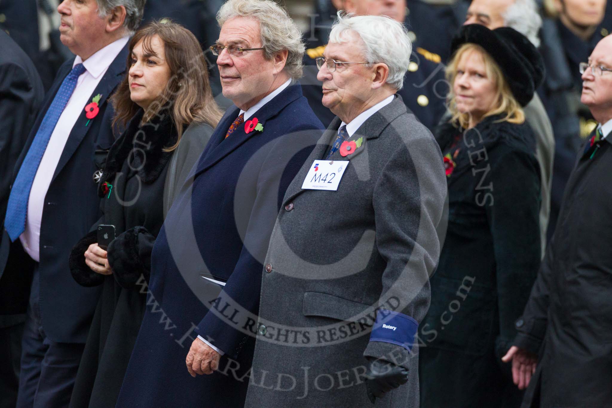 Remembrance Sunday at the Cenotaph 2015: Group M42, Rotary International.
Cenotaph, Whitehall, London SW1,
London,
Greater London,
United Kingdom,
on 08 November 2015 at 12:19, image #1676