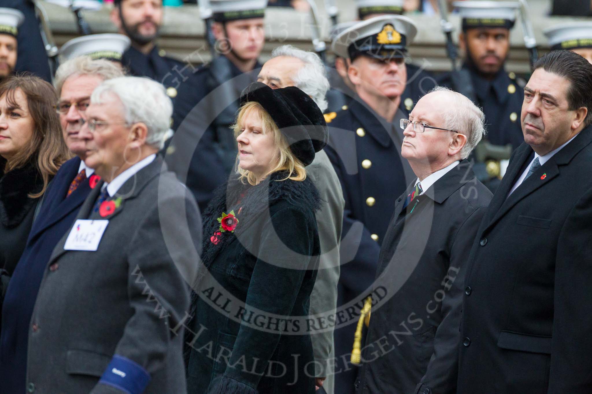 Remembrance Sunday at the Cenotaph 2015: Group M42, Rotary International.
Cenotaph, Whitehall, London SW1,
London,
Greater London,
United Kingdom,
on 08 November 2015 at 12:19, image #1677