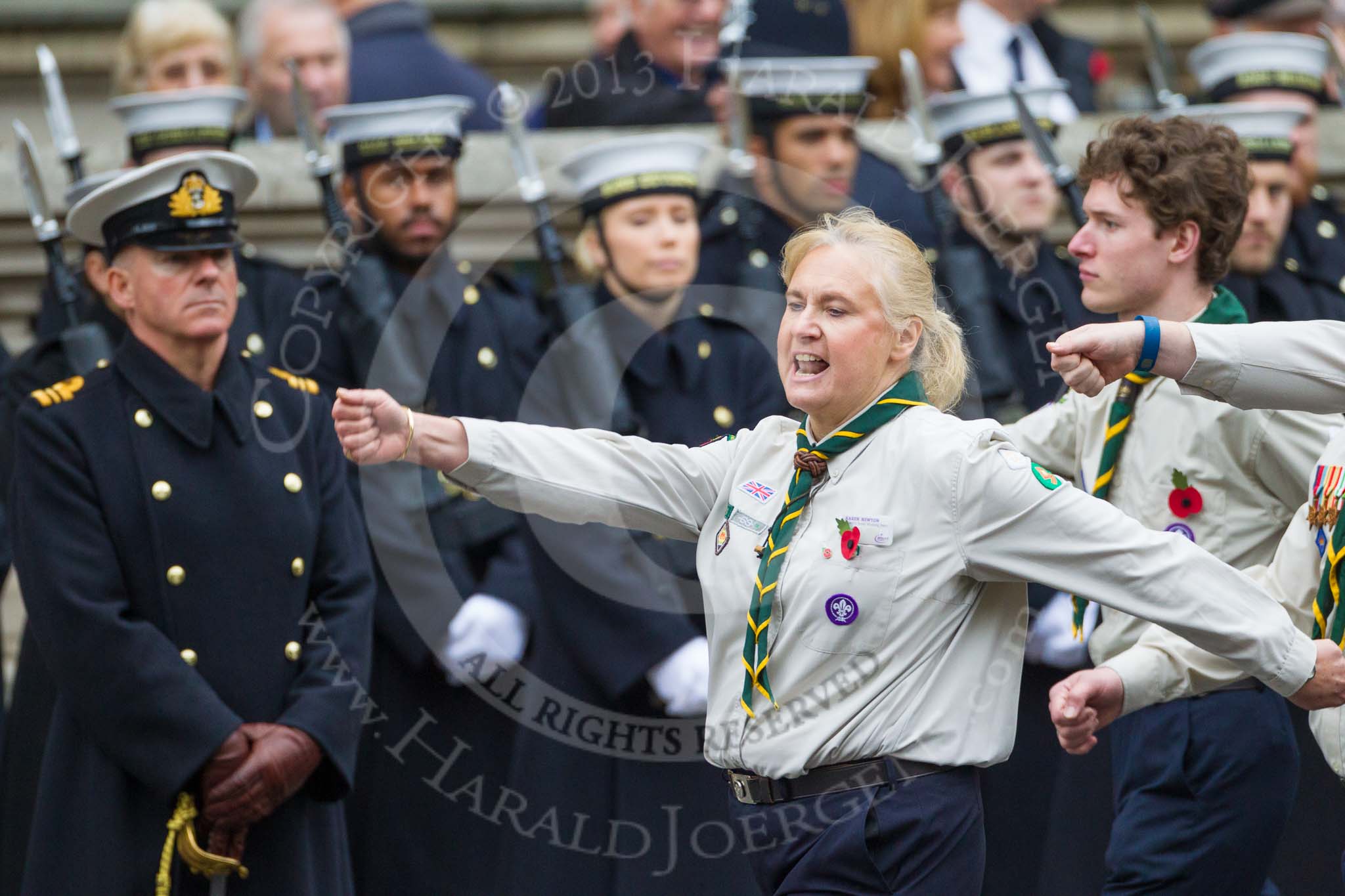 Remembrance Sunday at the Cenotaph 2015: Group M50, Scout Association.
Cenotaph, Whitehall, London SW1,
London,
Greater London,
United Kingdom,
on 08 November 2015 at 12:20, image #1718