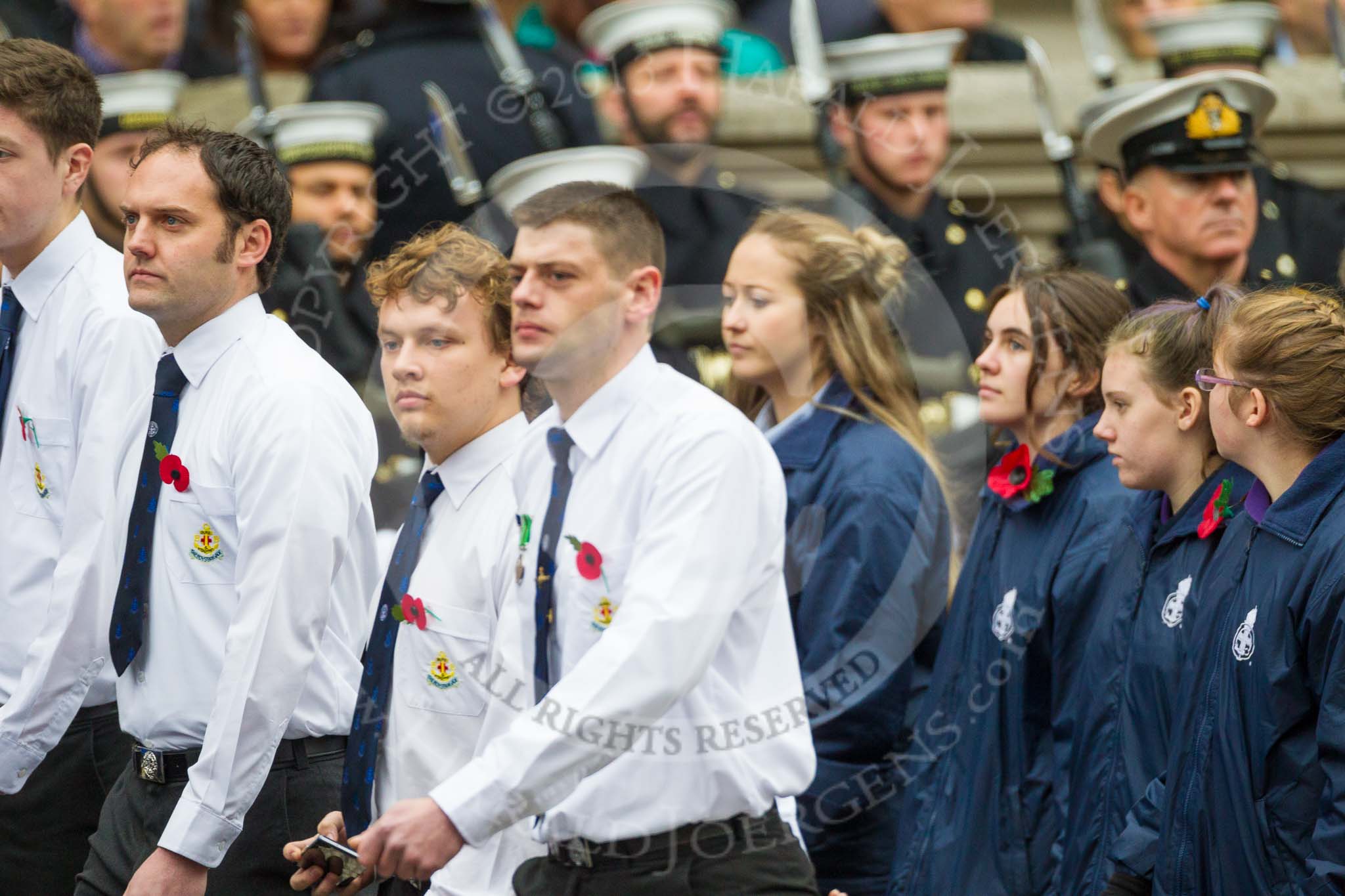 Remembrance Sunday at the Cenotaph 2015: Group M53, Girls Brigade England & Wales.
Cenotaph, Whitehall, London SW1,
London,
Greater London,
United Kingdom,
on 08 November 2015 at 12:21, image #1742