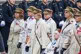 Remembrance Sunday at the Cenotaph 2015: Group D12, First Aid Nursing Yeomanry (Princess Royal's Volunteers Corps).
Cenotaph, Whitehall, London SW1,
London,
Greater London,
United Kingdom,
on 08 November 2015 at 11:53, image #643
