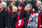 Remembrance Sunday at the Cenotaph 2015: Group D15, War Widows Association.
Cenotaph, Whitehall, London SW1,
London,
Greater London,
United Kingdom,
on 08 November 2015 at 11:54, image #667