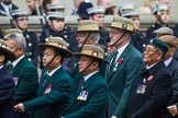 Remembrance Sunday at the Cenotaph 2015: Group D16, Gurkha Brigade Association.
Cenotaph, Whitehall, London SW1,
London,
Greater London,
United Kingdom,
on 08 November 2015 at 11:54, image #675