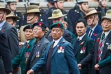 Remembrance Sunday at the Cenotaph 2015: Group D16, Gurkha Brigade Association.
Cenotaph, Whitehall, London SW1,
London,
Greater London,
United Kingdom,
on 08 November 2015 at 11:54, image #679