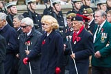 Remembrance Sunday at the Cenotaph 2015: Group F1, Blind Veterans UK.
Cenotaph, Whitehall, London SW1,
London,
Greater London,
United Kingdom,
on 08 November 2015 at 11:57, image #756