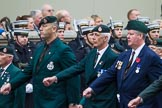 Remembrance Sunday at the Cenotaph 2015: Group A2, Royal Green Jackets Association.
Cenotaph, Whitehall, London SW1,
London,
Greater London,
United Kingdom,
on 08 November 2015 at 12:08, image #1158