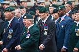 Remembrance Sunday at the Cenotaph 2015: Group A2, Royal Green Jackets Association.
Cenotaph, Whitehall, London SW1,
London,
Greater London,
United Kingdom,
on 08 November 2015 at 12:08, image #1168