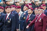Remembrance Sunday at the Cenotaph 2015: Group A3, Parachute Regimental Association.
Cenotaph, Whitehall, London SW1,
London,
Greater London,
United Kingdom,
on 08 November 2015 at 12:08, image #1188