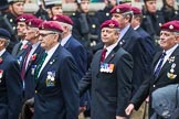 Remembrance Sunday at the Cenotaph 2015: Group A3, Parachute Regimental Association.
Cenotaph, Whitehall, London SW1,
London,
Greater London,
United Kingdom,
on 08 November 2015 at 12:09, image #1194