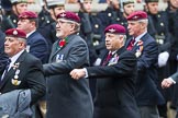 Remembrance Sunday at the Cenotaph 2015: Group A3, Parachute Regimental Association.
Cenotaph, Whitehall, London SW1,
London,
Greater London,
United Kingdom,
on 08 November 2015 at 12:09, image #1195