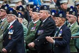 Remembrance Sunday at the Cenotaph 2015: Group A8, Queen's Own Highlanders Regimental Association.
Cenotaph, Whitehall, London SW1,
London,
Greater London,
United Kingdom,
on 08 November 2015 at 12:10, image #1235
