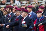 Remembrance Sunday at the Cenotaph 2015: Group A14, 4 Company Association (Parachute Regiment).
Cenotaph, Whitehall, London SW1,
London,
Greater London,
United Kingdom,
on 08 November 2015 at 12:11, image #1281